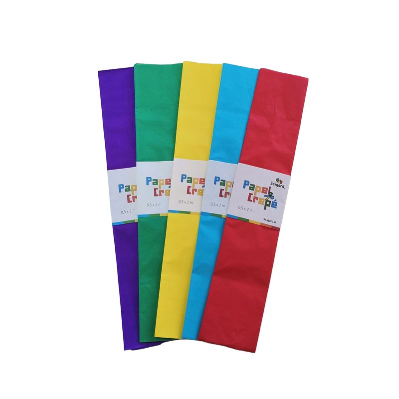 SEIGARD - Papel Crepé 5 unidades SEG1020 Multicolor