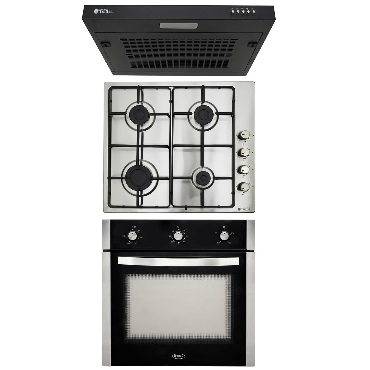 ALBIN TROTTER - Kit Horno Harburg + Encimera Eko Gas licuado + Campana Essential 601 N21