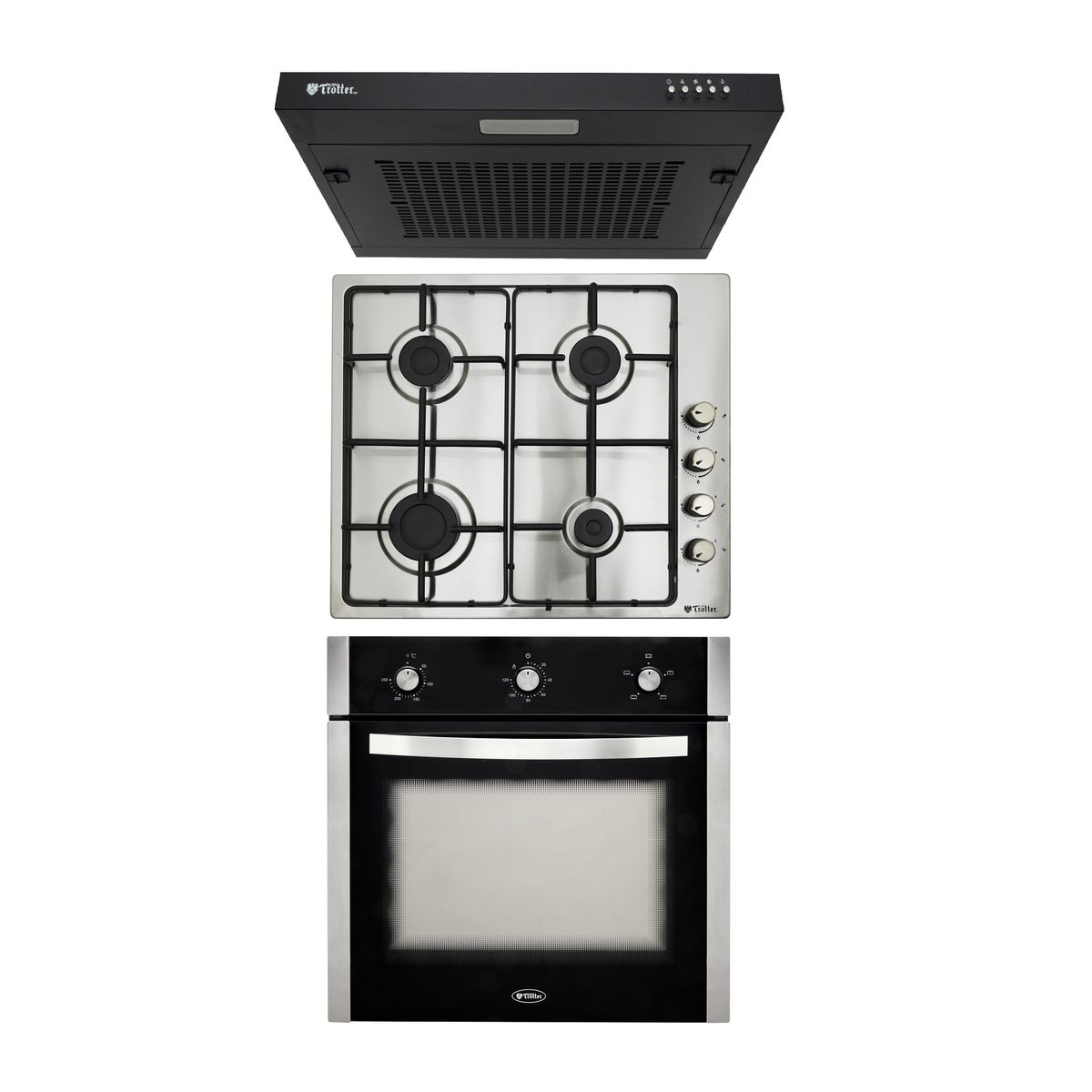 ALBIN TROTTER - Kit Horno Harburg + Encimera Eko Gas licuado + Campana Essential 601 N21