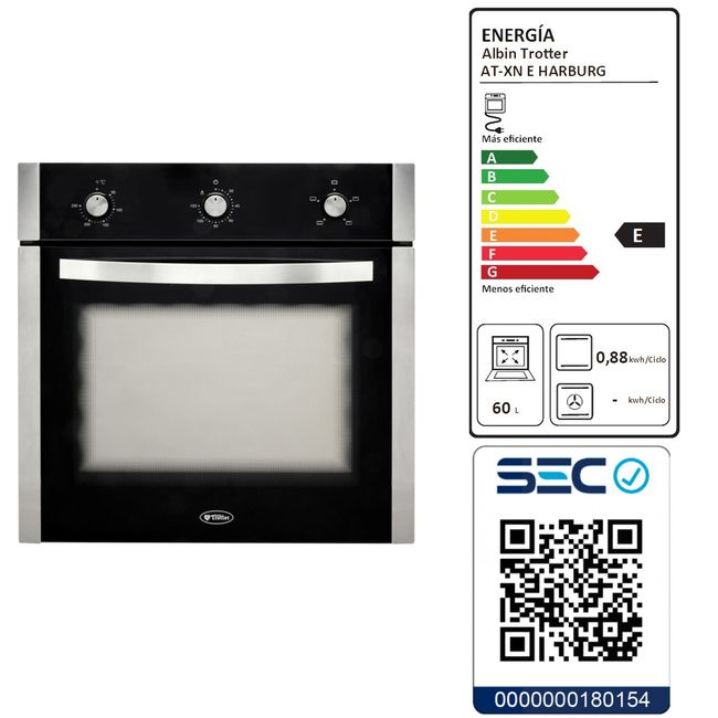 ALBIN TROTTER - Kit Horno Harburg + Encimera Eko Gas licuado + Campana Essential 601 N21