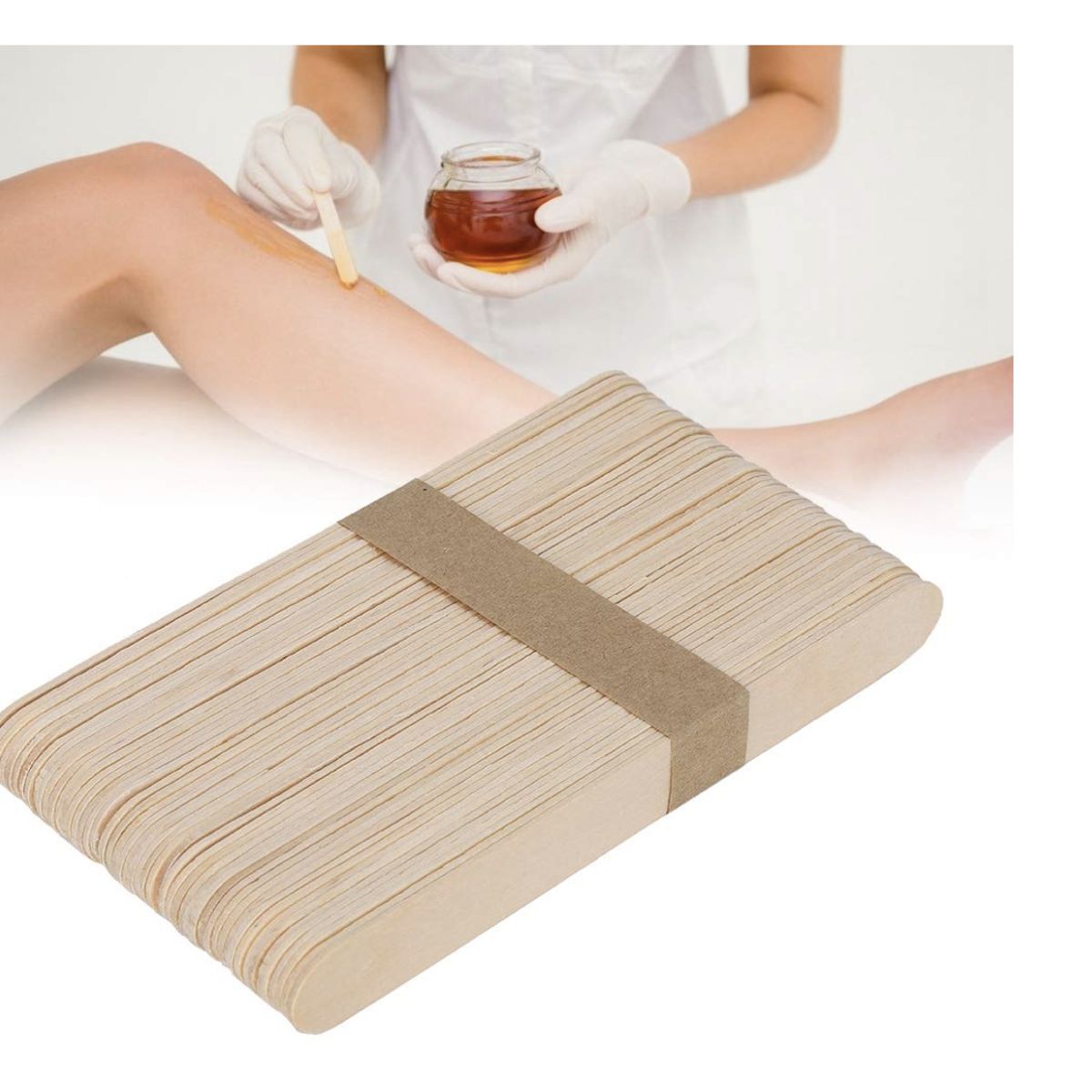 GENERICO - Set 100 Paletas Para Depilación De Madera Desechables