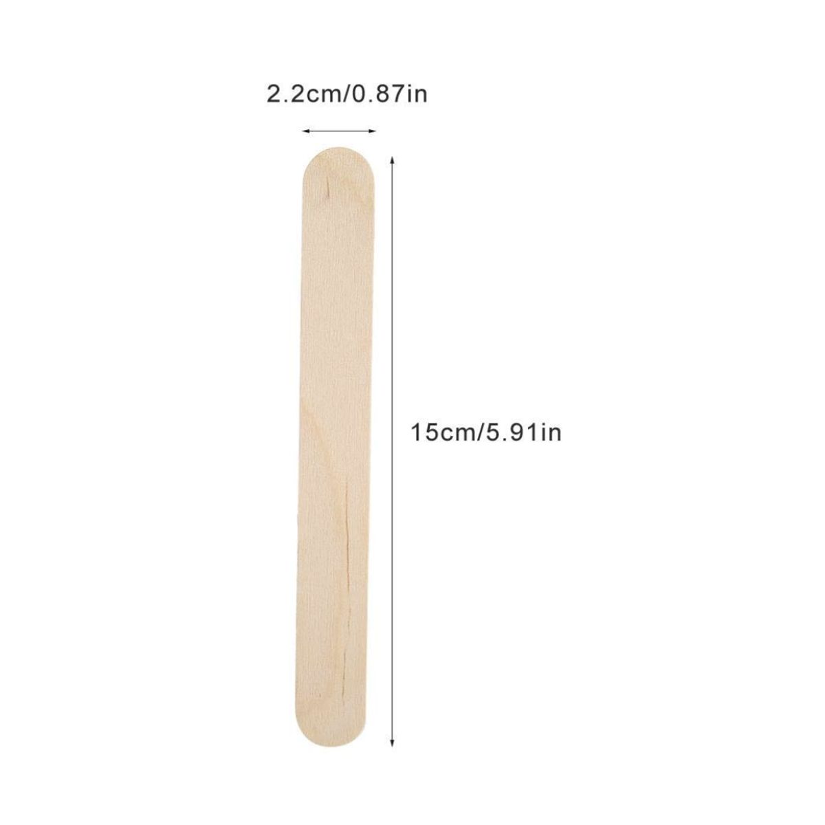 GENERICO - Set 100 Paletas Para Depilación De Madera Desechables