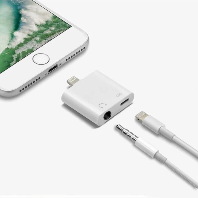 IRM - Adaptador de Audio IPhone Conectores lightning Plus Duales Aux
