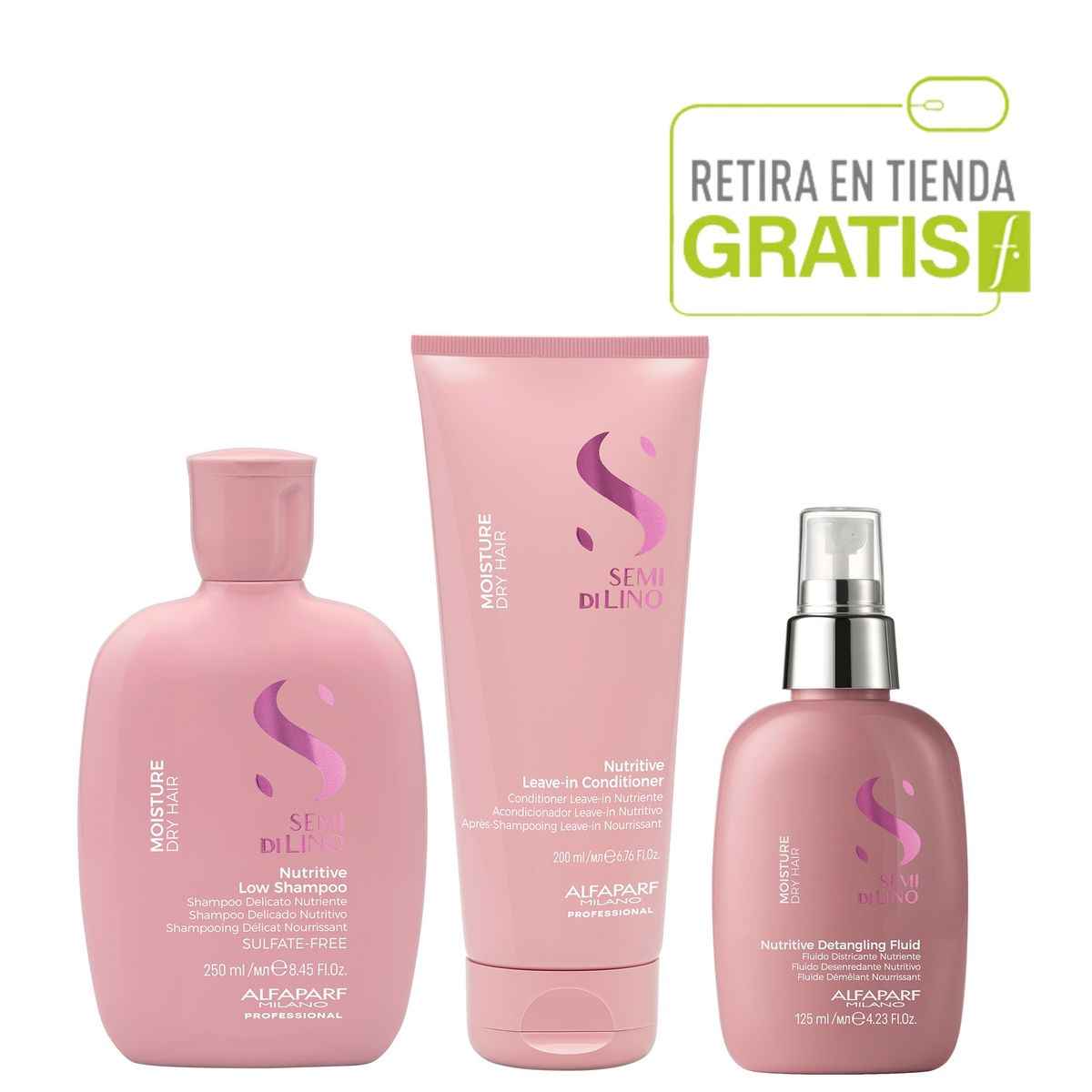 ALFAPARF MILANO - ALFAPARF Kit Shampoo, Acondicionador  y Serum Fluido Nutrición