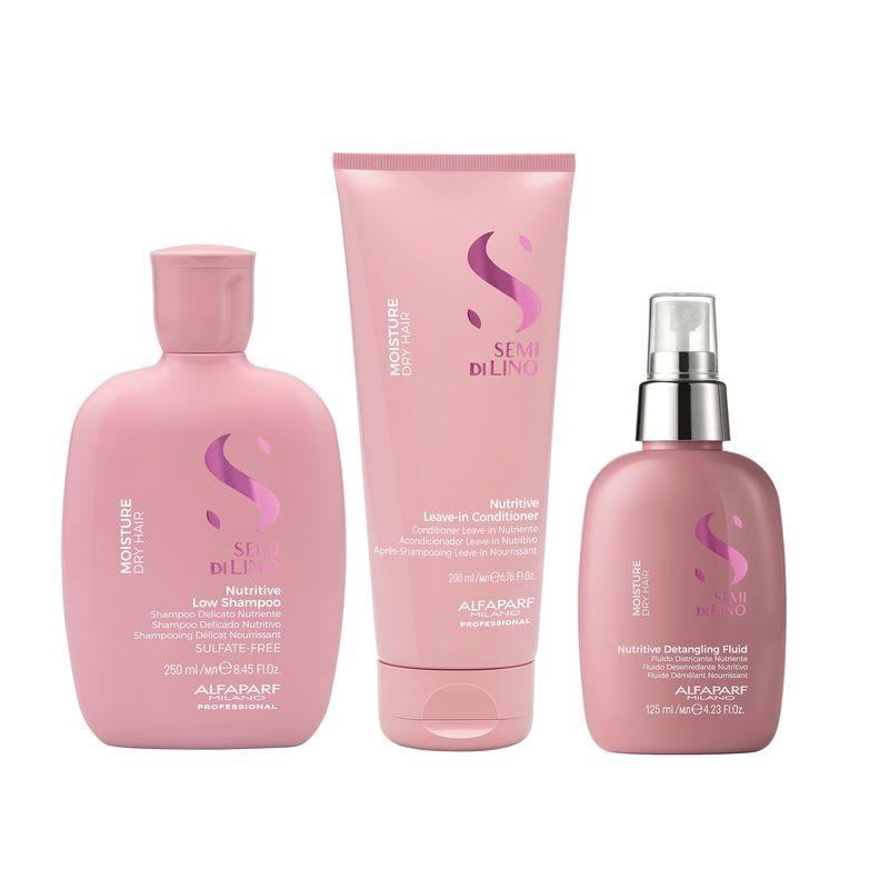 ALFAPARF MILANO - ALFAPARF Kit Shampoo, Acondicionador  y Serum Fluido Nutrición