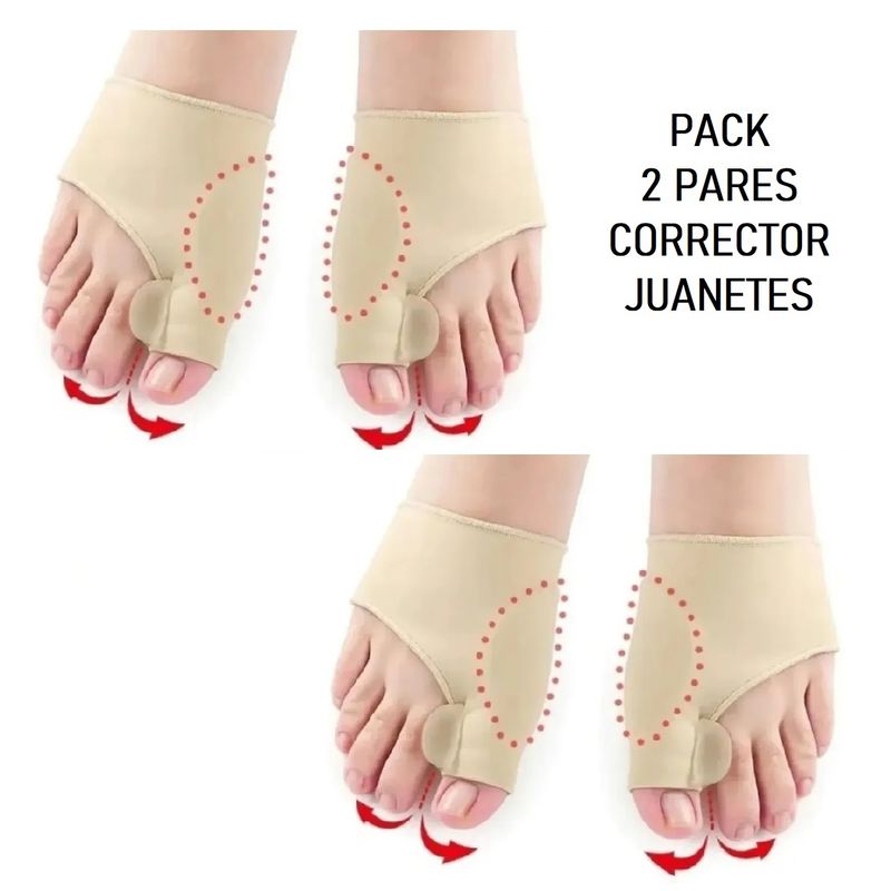 GENERICO - Pack X2 Corrector De Juanetes Separador Protector Juanetes.