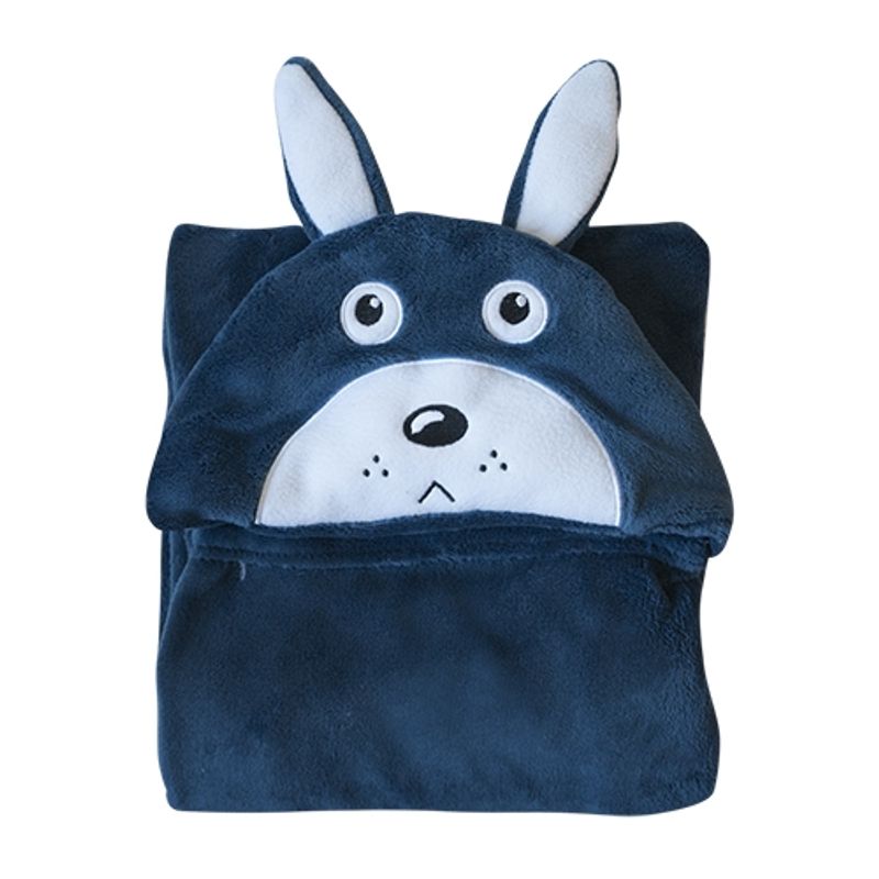 PUMUCKI - Manta Con Capucha Perrito Azul Niño Pumucki