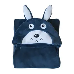PUMUCKI - Manta Con Capucha Perrito Azul Niño