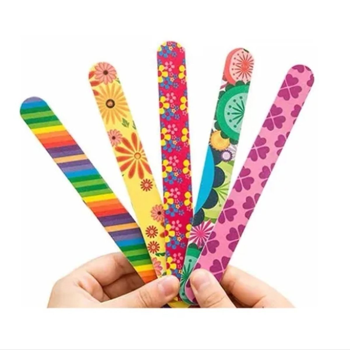 GENERICO - Pack 12 Limas De Uñas Para Manicure Con Diseño