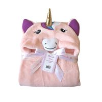 Manta Con Capucha Unicornio Rosado Niña