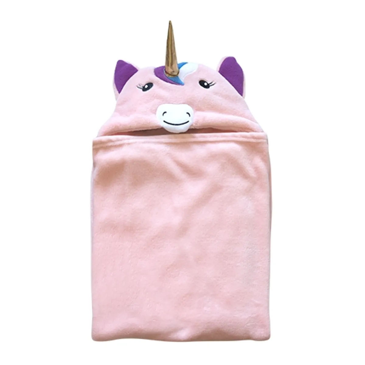 PUMUCKI - Manta Con Capucha Unicornio Rosado Niña Pumucki