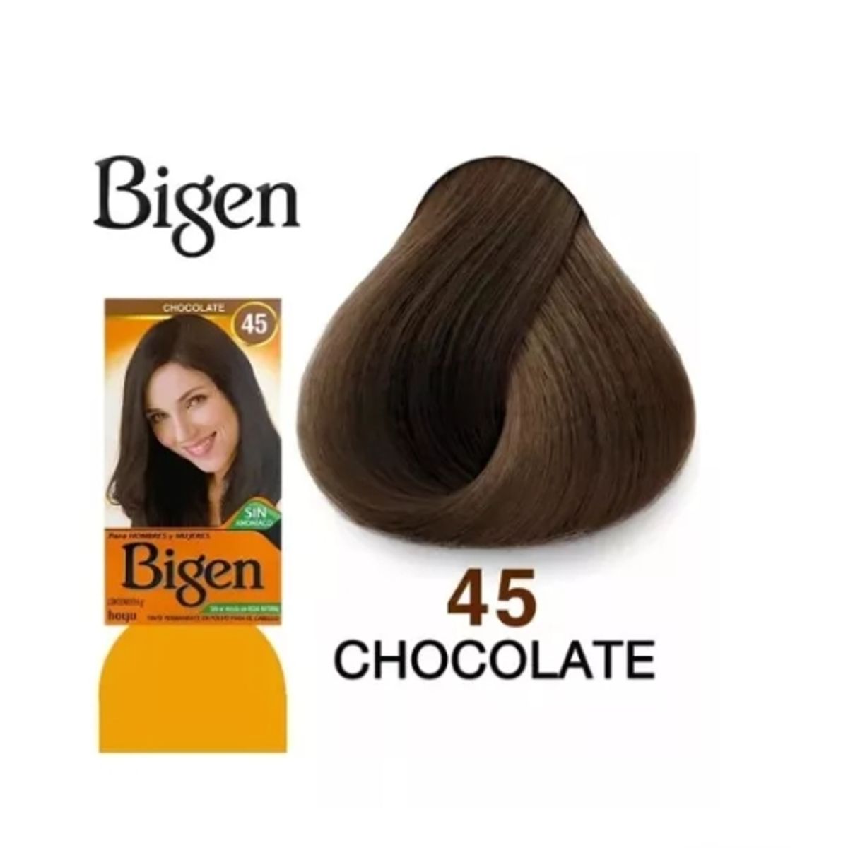 GENERICO - Bigen Tintura para cejas y cabello tono 45 Chocolate