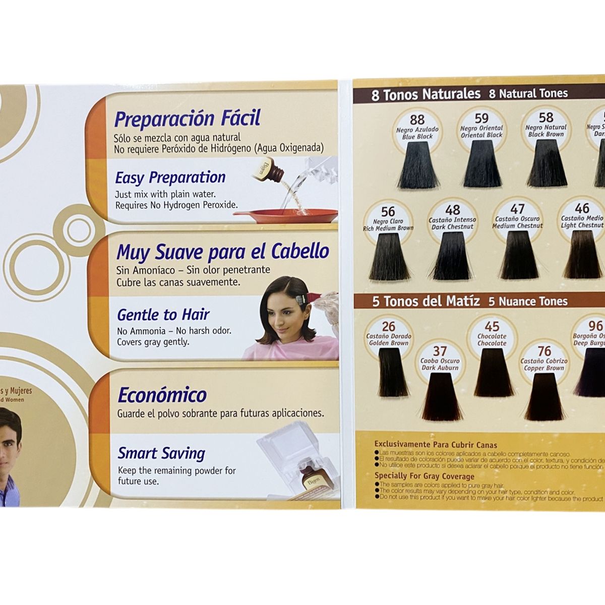 GENERICO - Bigen Tintura para cejas y cabello tono 45 Chocolate