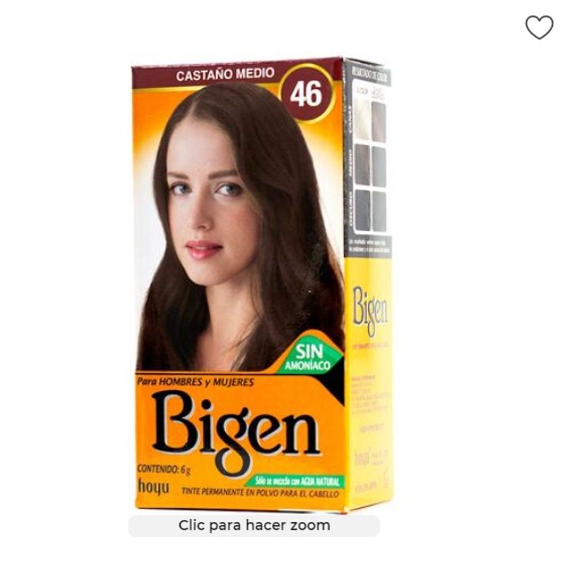 GENERICO - Bigen Tintura para cejas y cabello tono 46 Castaño