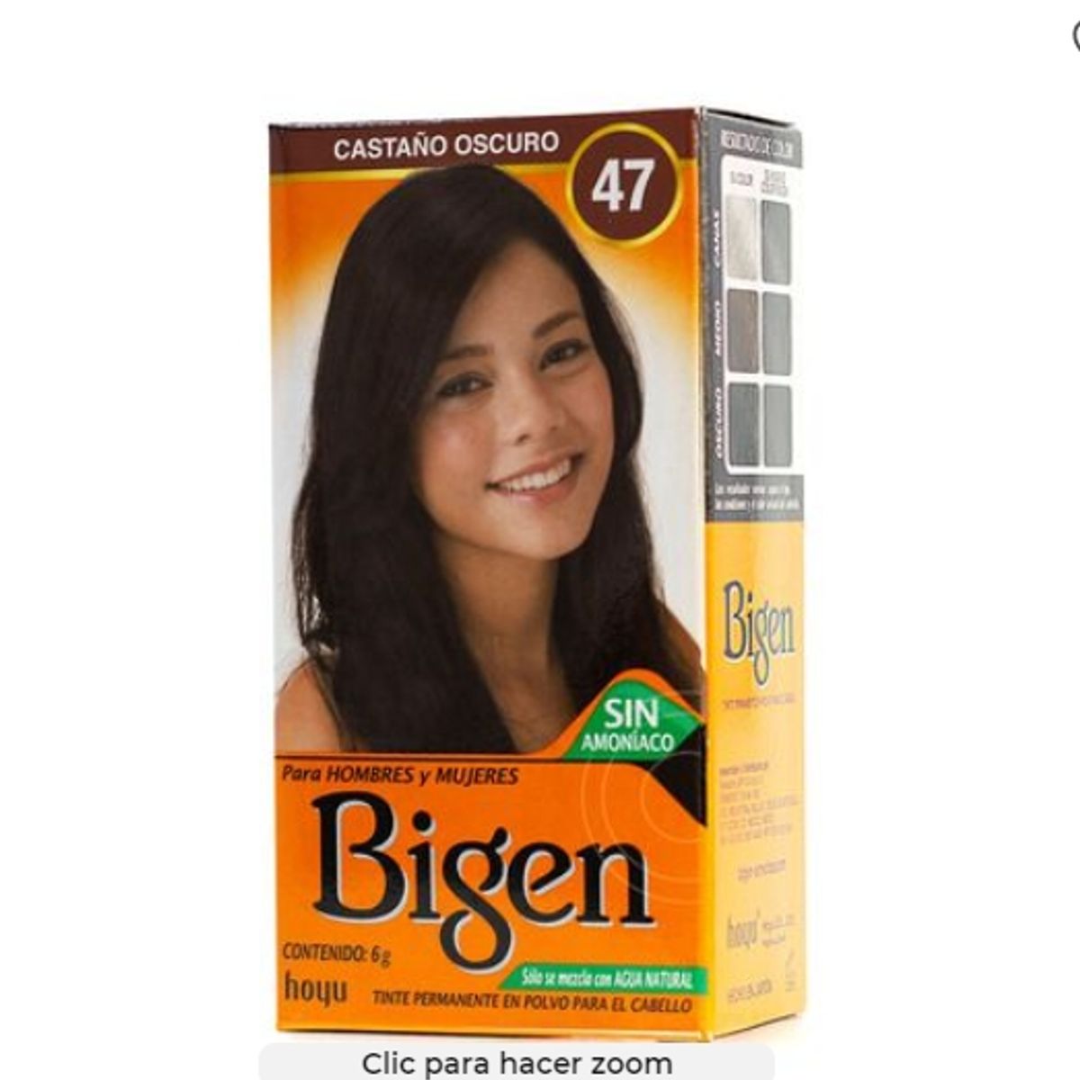 GENERICO - Bigen Tintura para cejas y cabello tono 47 Castaño Oscuro