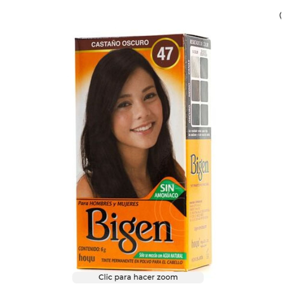 GENERICO - Bigen Tintura para cejas y cabello tono 47 Castaño Oscuro