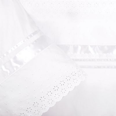 Imagen 2 del producto Sábana Broderie Blanco 220 Hilos Super King