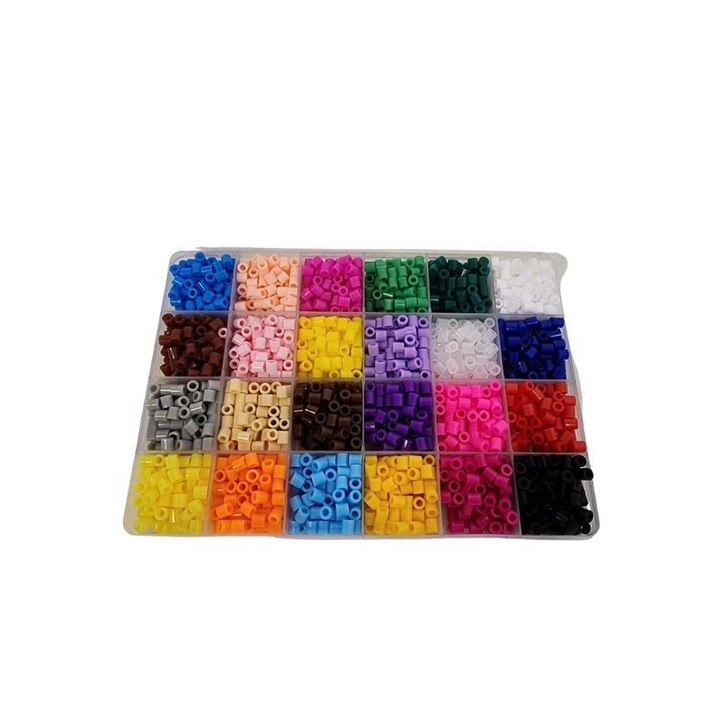 GENERICO - Fuse Beads - Perler Beads - set 20 colores 3 tableros y acce