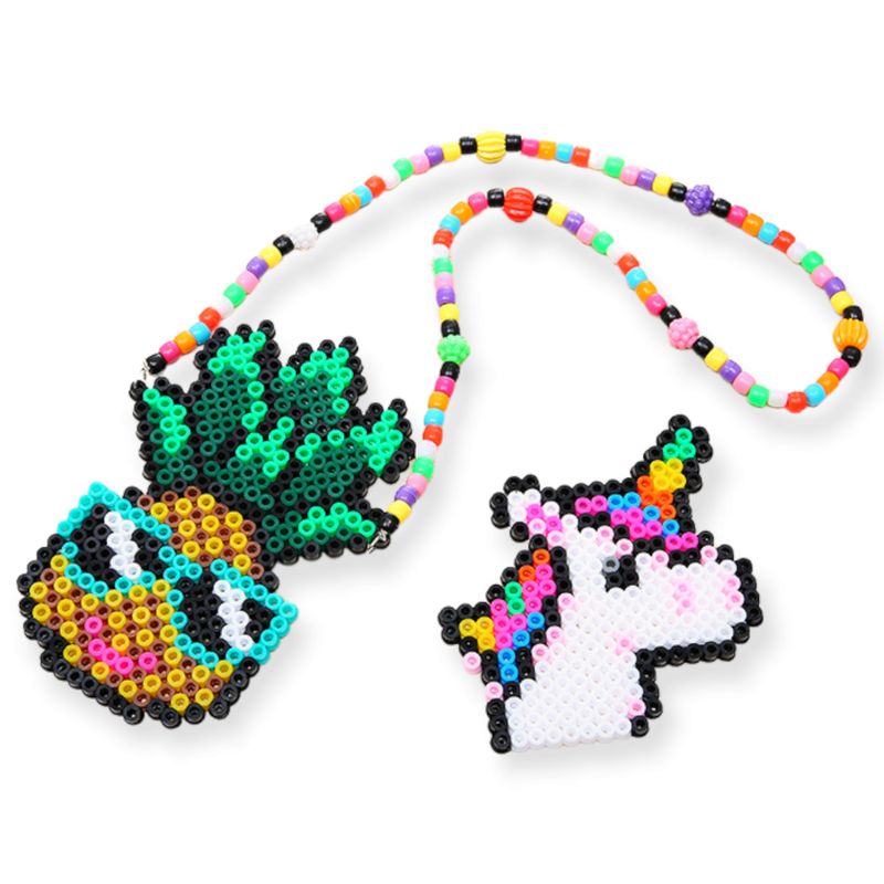 GENERICO - Fuse Beads- Kit para pulseras y collares - piña unicornio