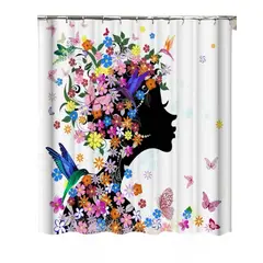 GENERICO - Cortina de Baño de tela mas FORRO Impermeable