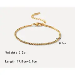 GENERICO - PULSERA MUJER Bañada En Oro De 18k MODELO FINÍSIMA