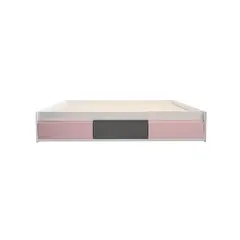DECORACION CREATIVA - Cama Infantil 1 Plaza 3 Cajones Minimal (Rosado- Grafito - Rosado)