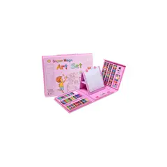 GENERICO - Set De Arte Niños 208 Piezas Lápices Para Colorear - Rosa