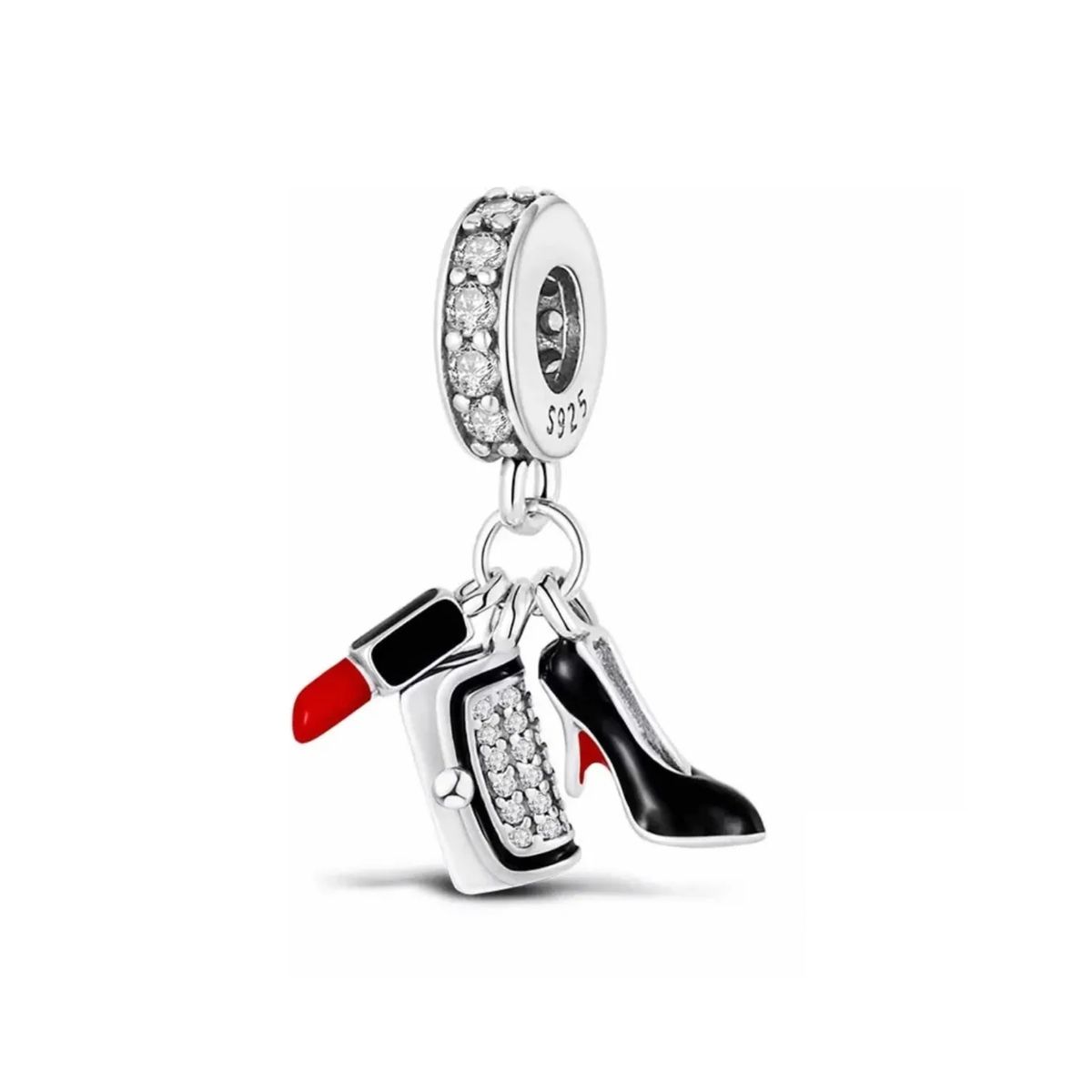 SILVER HEART - Charm Triple Glamour Office en Plata Fina 925 SILVER HEART