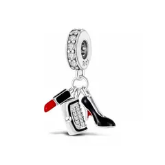 SILVER HEART - Charm Triple Glamour Office en Plata Fina 925