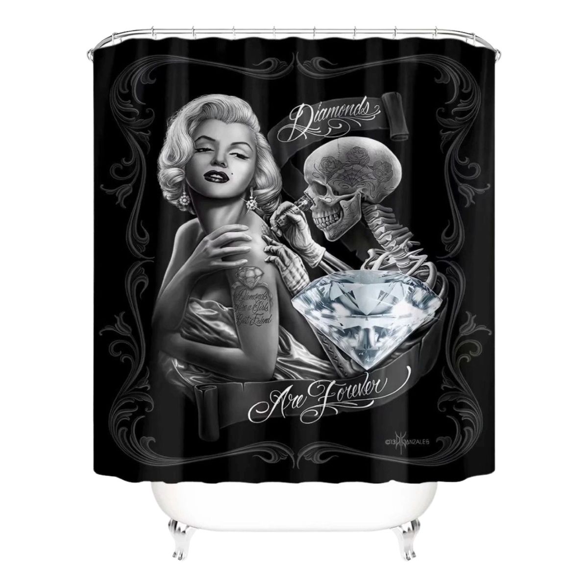 GENERICO - Cortina de Baño de tela mas FORRO Impermeable