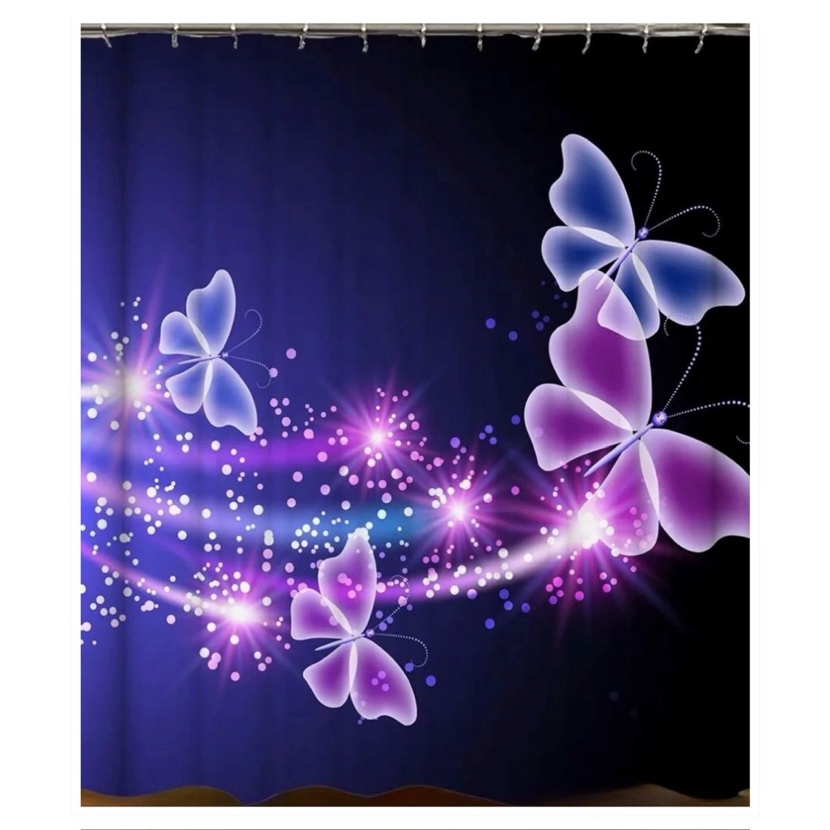 GENERICO - Cortina de Baño de tela mas FORRO Impermeable