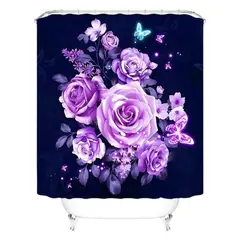 GENERICO - Cortina de Baño de tela mas FORRO Impermeable