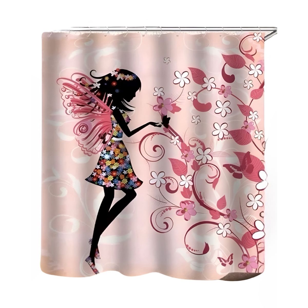 GENERICO - Cortina de Baño de tela mas FORRO Impermeable