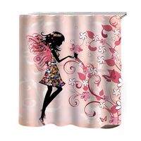 Cortina de Baño de tela mas FORRO Impermeable