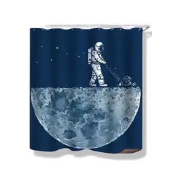 GENERICO - Cortina de Baño de tela mas FORRO Impermeable