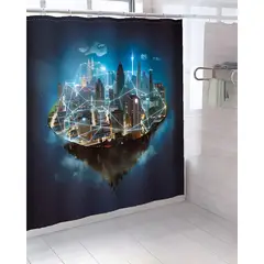 GENERICO - Cortina de Baño de tela mas FORRO Impermeable