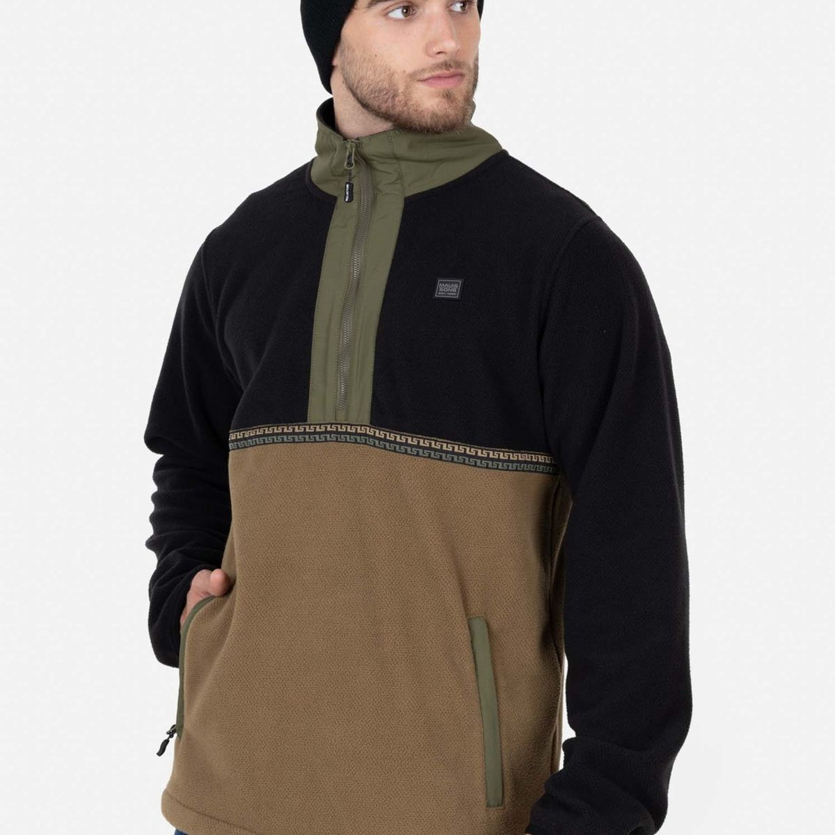 MAUI AND SONS - Poleron NEW ACTIVE Hombre Café Maui and Sons