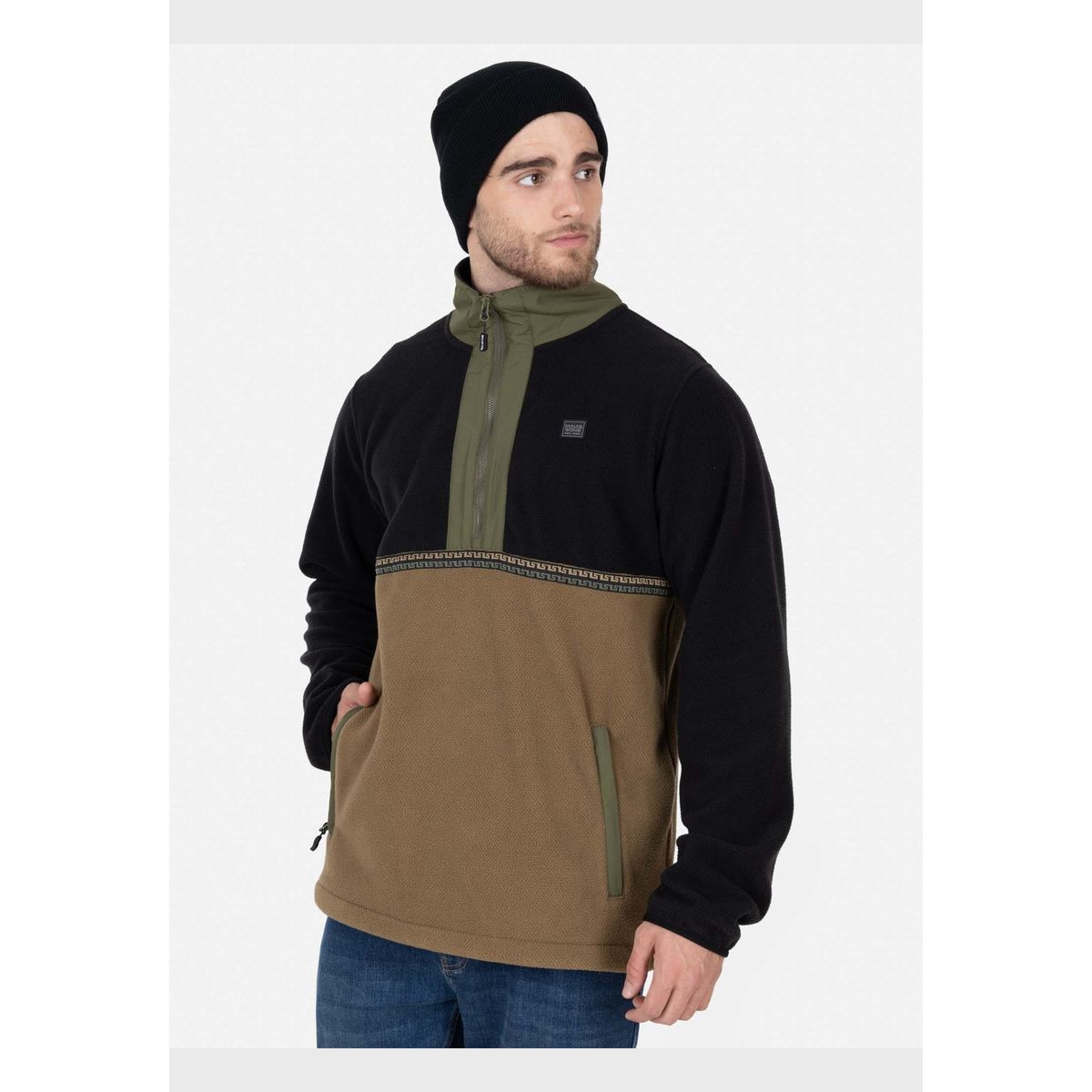 MAUI AND SONS - Poleron NEW ACTIVE Hombre Café Maui and Sons