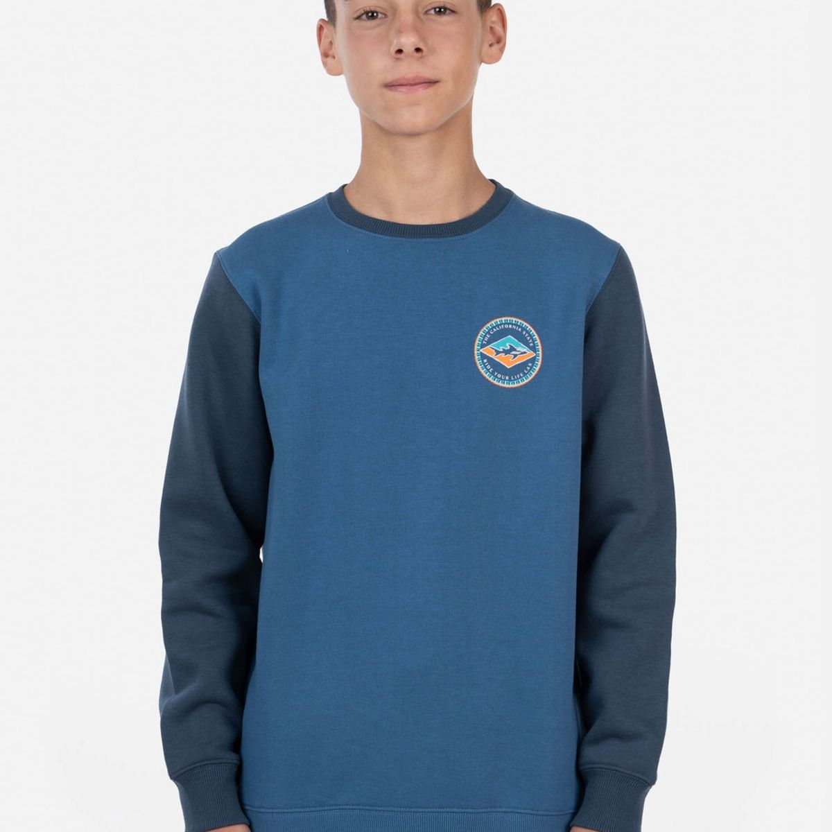 MAUI AND SONS - Poleron SHARK BICOLOR Juvenil Denim Maui and Sons