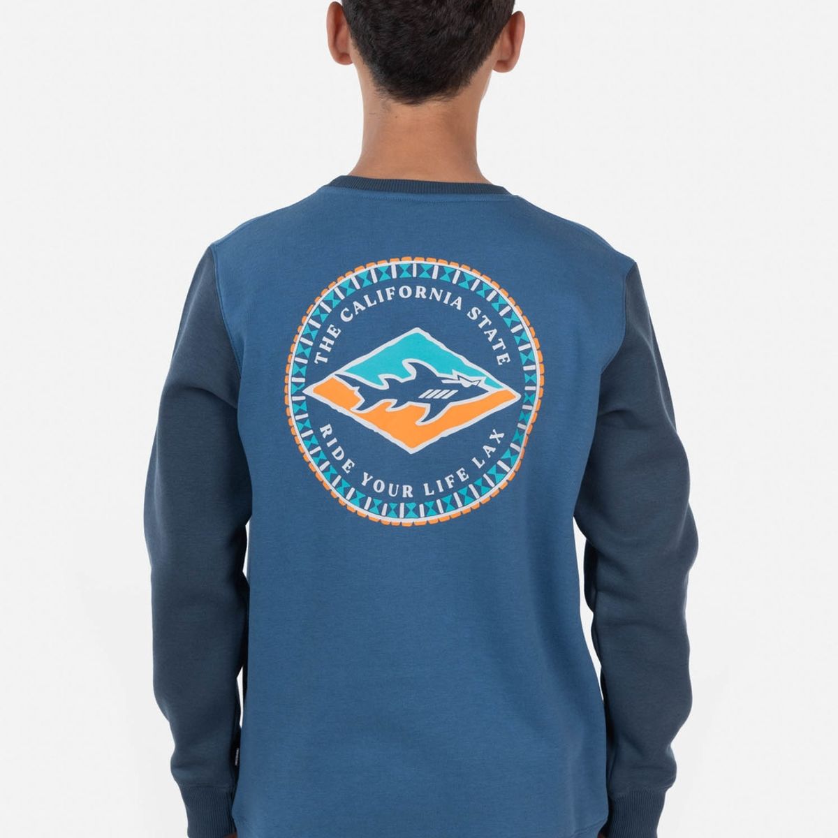 MAUI AND SONS - Poleron SHARK BICOLOR Juvenil Denim Maui and Sons