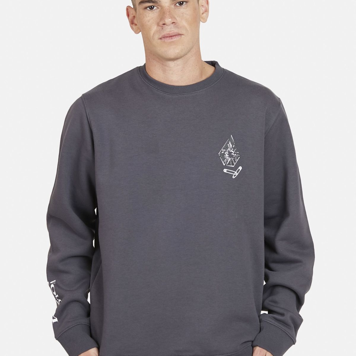 VOLCOM - Poleron BROKEN MIRROR Hombre Gris Volcom