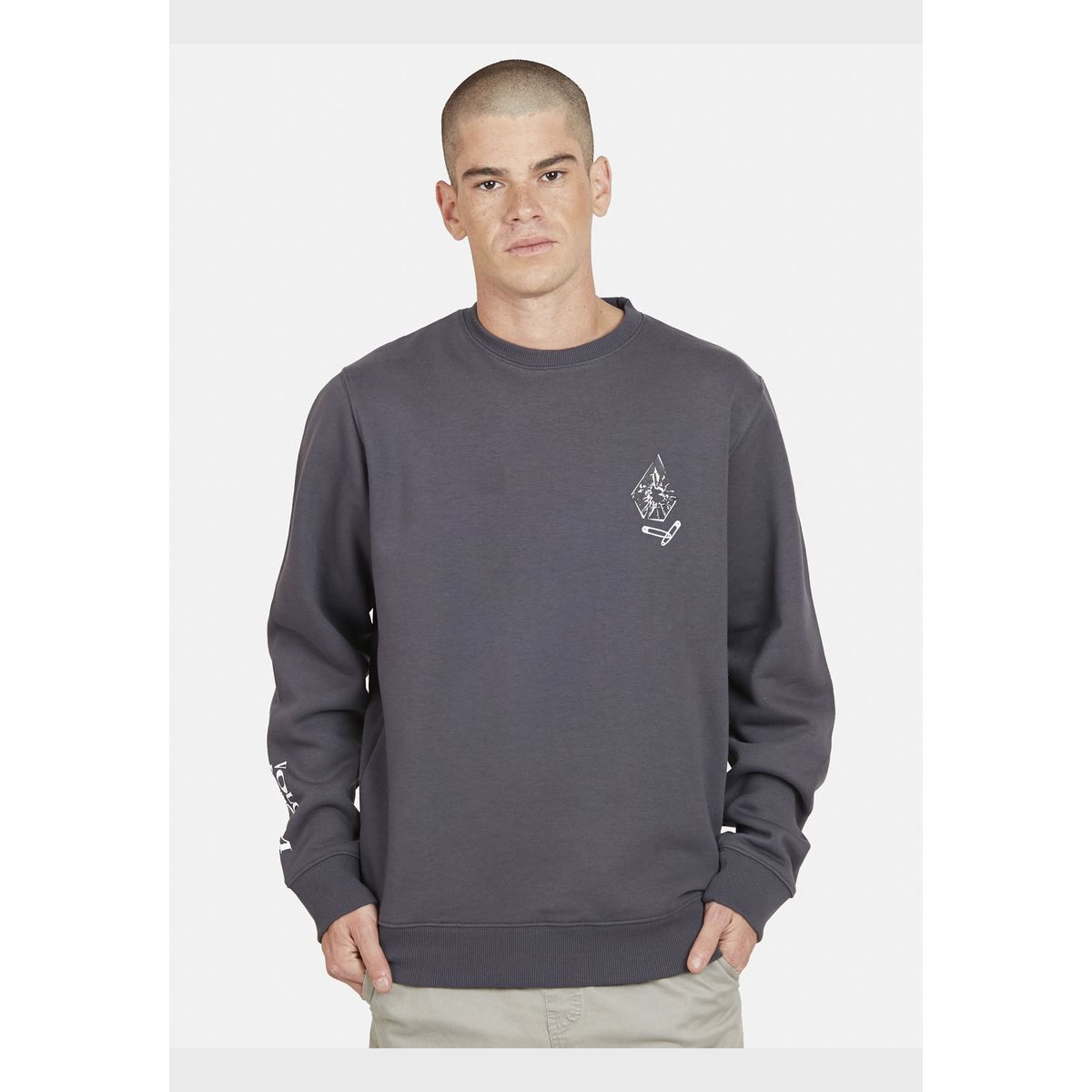 VOLCOM - Poleron BROKEN MIRROR Hombre Gris Volcom