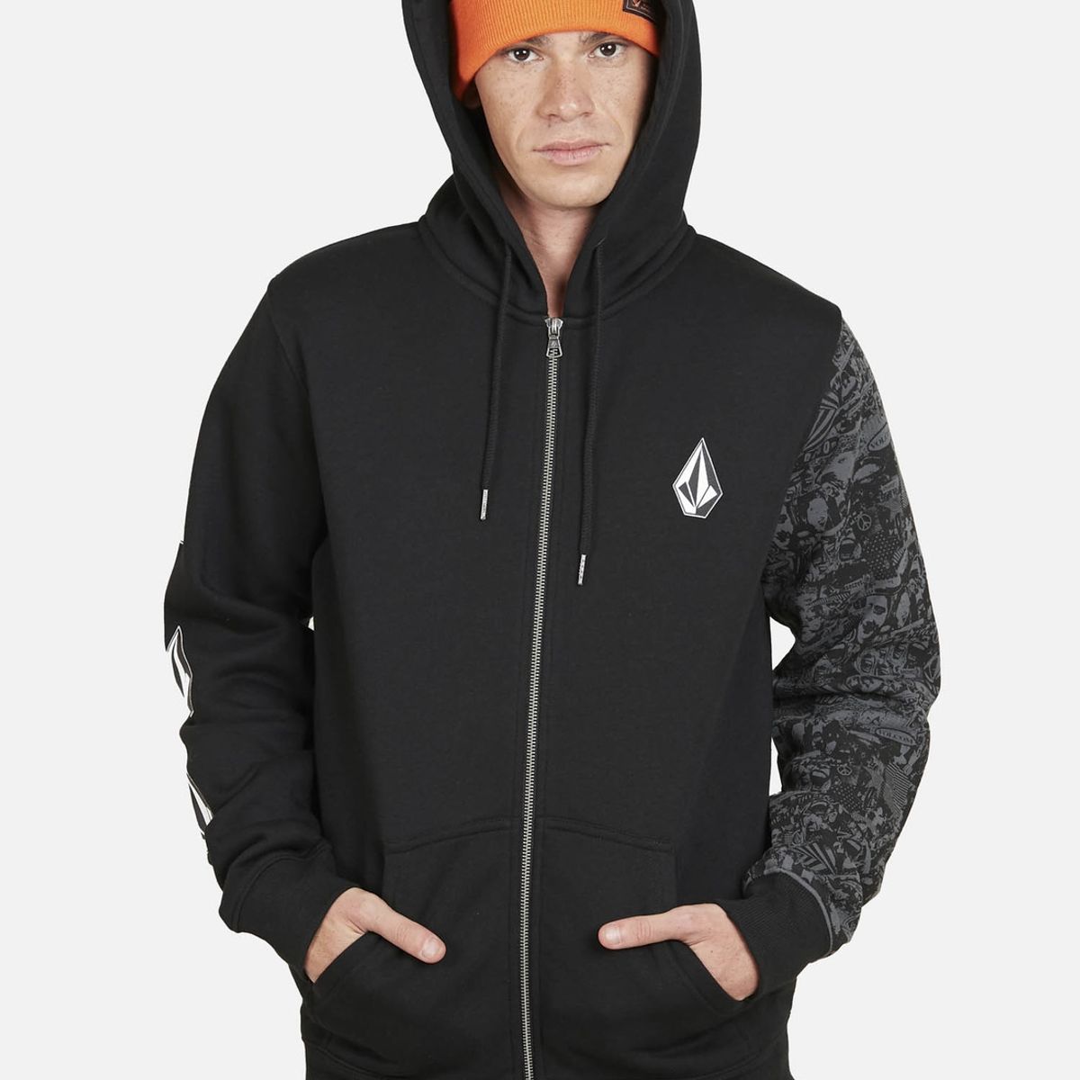 VOLCOM - Poleron BAD DIAMOND Hombre Negro Volcom.