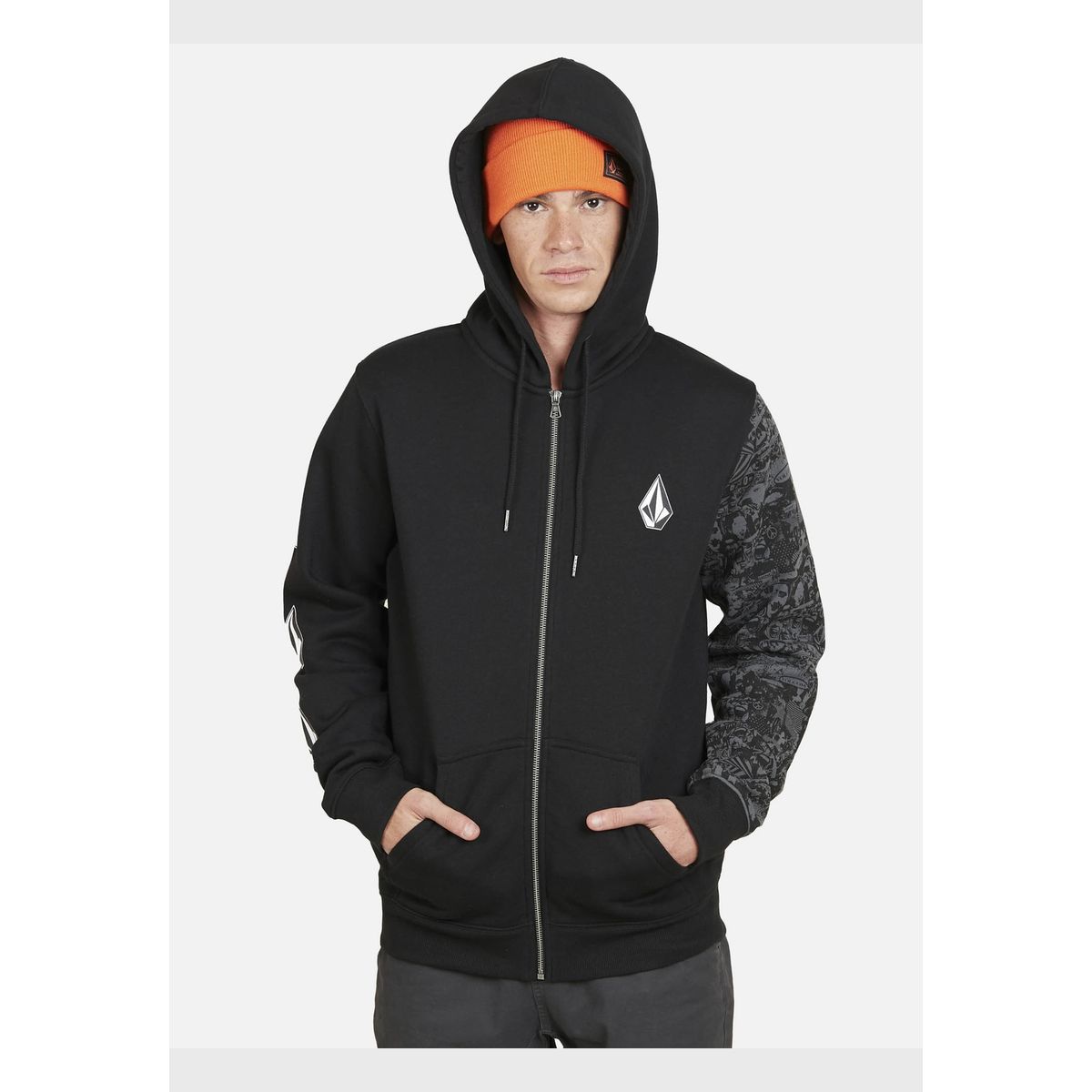 VOLCOM - Poleron BAD DIAMOND Hombre Negro Volcom.