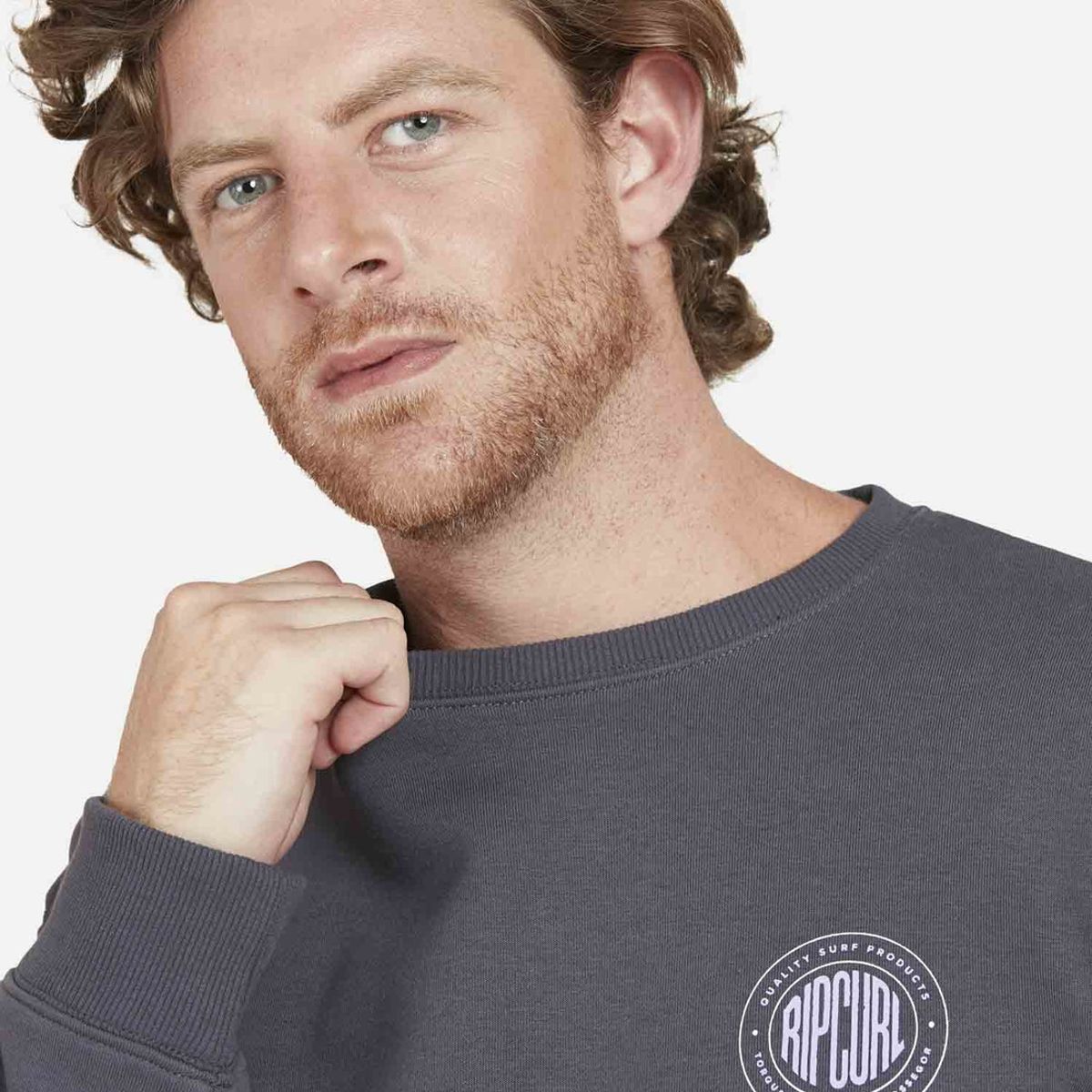 RIP CURL - Poleron RP SURF Hombre Gris Oscuro Rip Curl