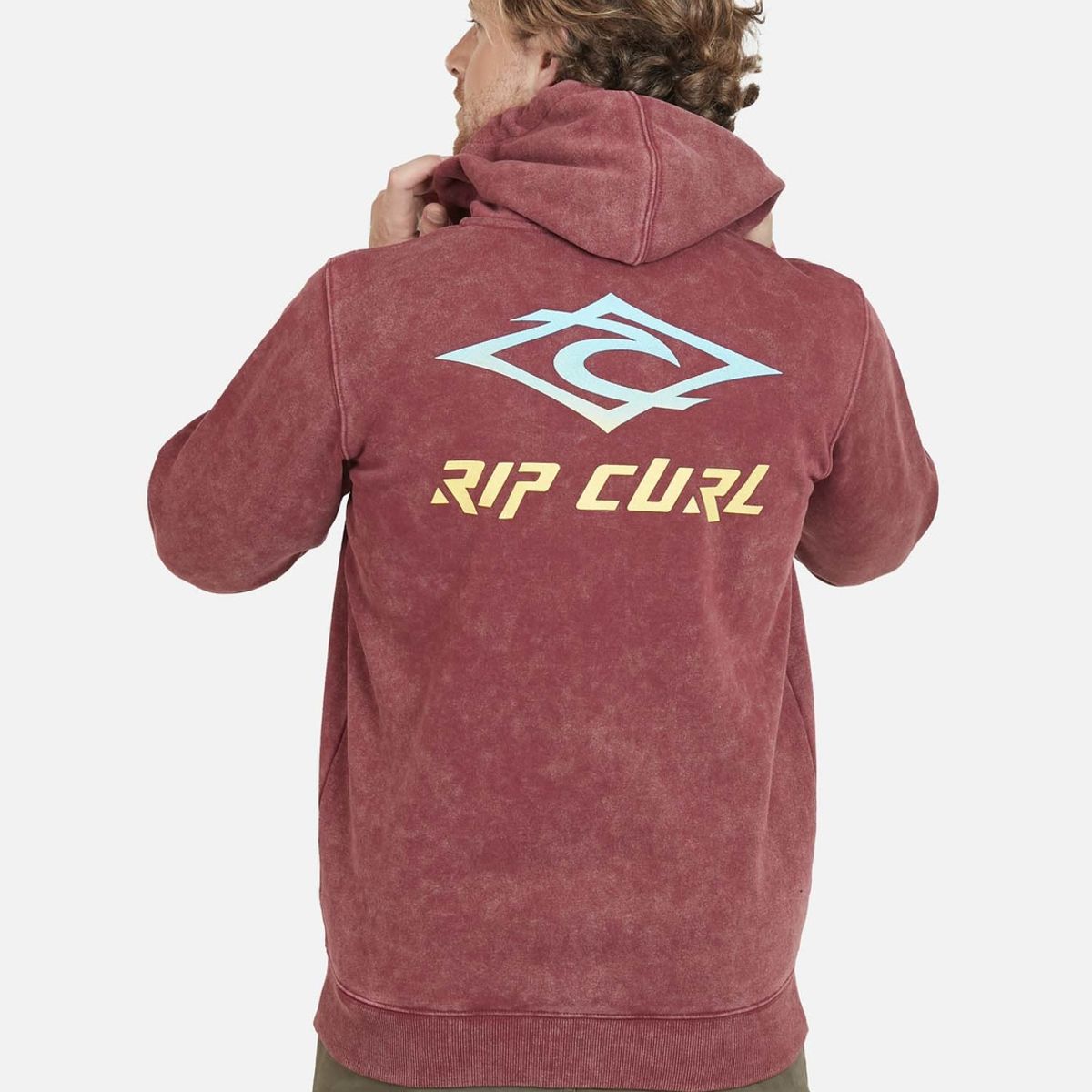 RIP CURL - Poleron THE SEARCH FZ Hombre Rojo Oscuro Rip Curl