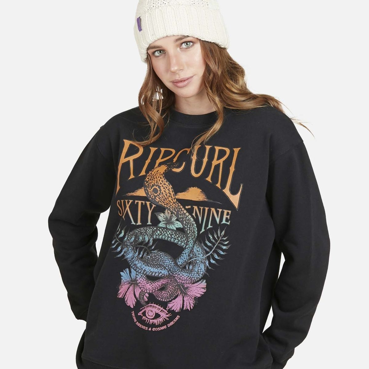 RIP CURL - Poleron SIXTY NINE CR Mujer Negro Rip Curl