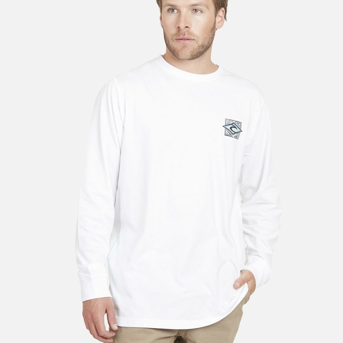 RIP CURL - Polera BLESS UP LS TEE Hombre Blanco Rip Curl