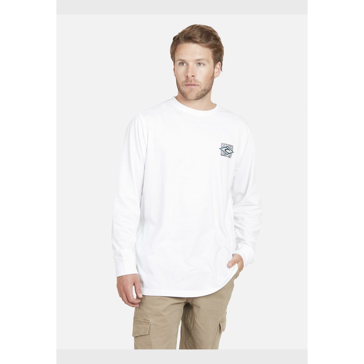 RIP CURL - Polera BLESS UP LS TEE Hombre Blanco Rip Curl