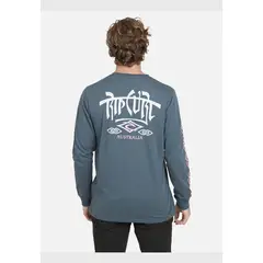 RIP CURL - Polera OLD RIP AUS LS TEE Hombre Denim